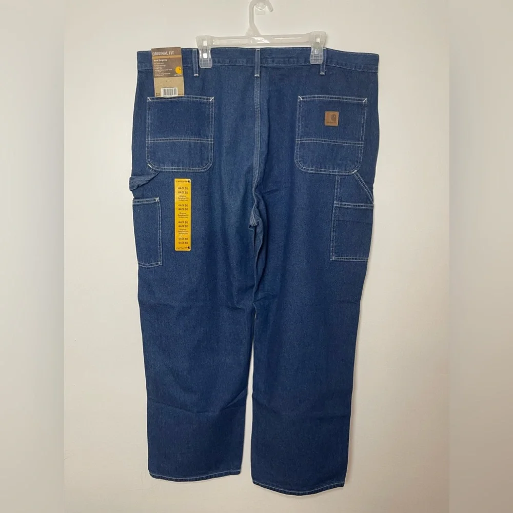 Carhartt Work Dungaree Cargo Utility Construction Work Pants Size 44x30 - Picture 1 of 6